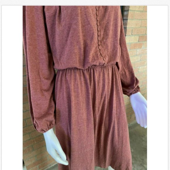 Vintage ACT 1 NEW YORK JERSEY DRESS Elastic Waist - Picture 5 of 12